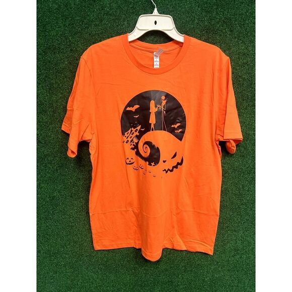 Y2K Nightmare Before Christmas + Halloween Orange T-Shirt Size XL Unisex Gift - Picture 1 of 4